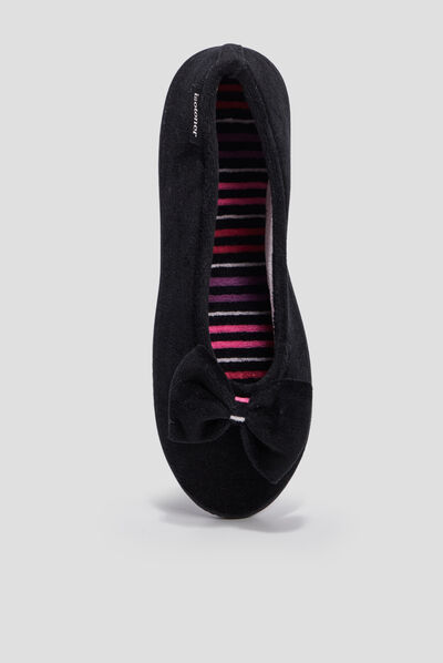Chaussons ballerines Isotoner noir femme