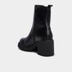 Boots chelsea &agrave; talons noir femme