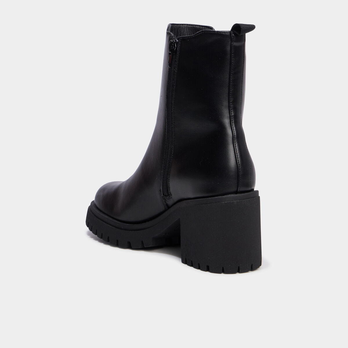 Boots chelsea &agrave; talons noir femme