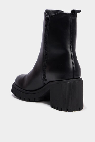 Boots chelsea &agrave; talons noir femme