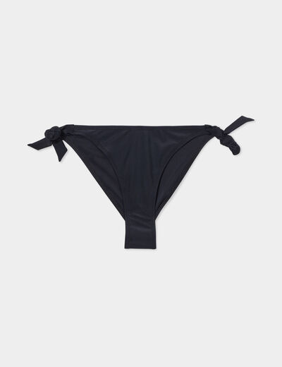 Bas de maillot de bain avec noeuds noir femme