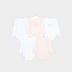 Lot 5 bodies US coton manches longues rose clair bébé fille