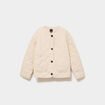 Veste matelass&eacute;e boutonn&eacute;e col rond sable femme