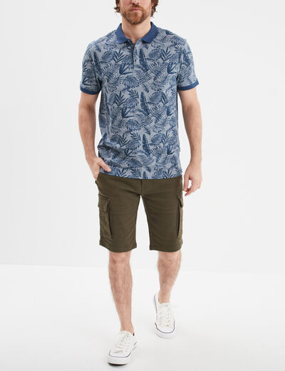 Polo droit manches courtes coton Creeks bleu marine homme