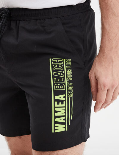 Short de bain jaune homme