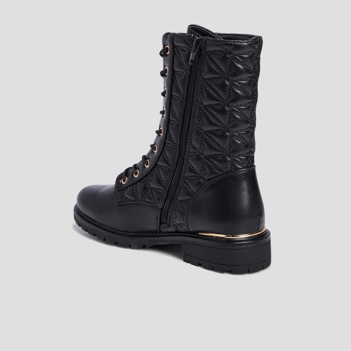 Bottines matelassées noir femme