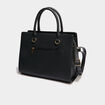 Sac &agrave; main avec bandouli&egrave;re noir femme