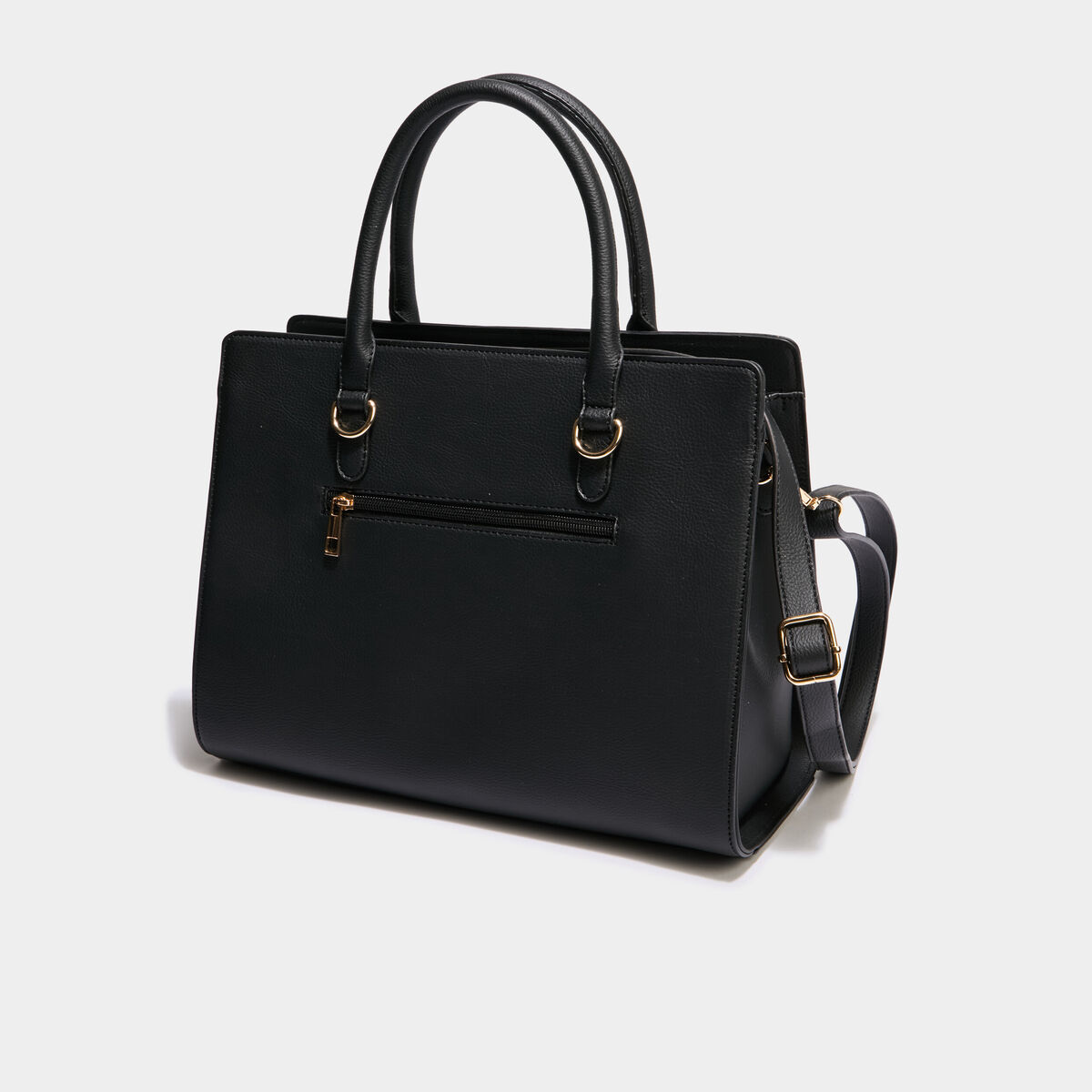 Sac &agrave; main avec bandouli&egrave;re noir femme