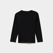 T-shirt manches longues coton noir gar&ccedil;on