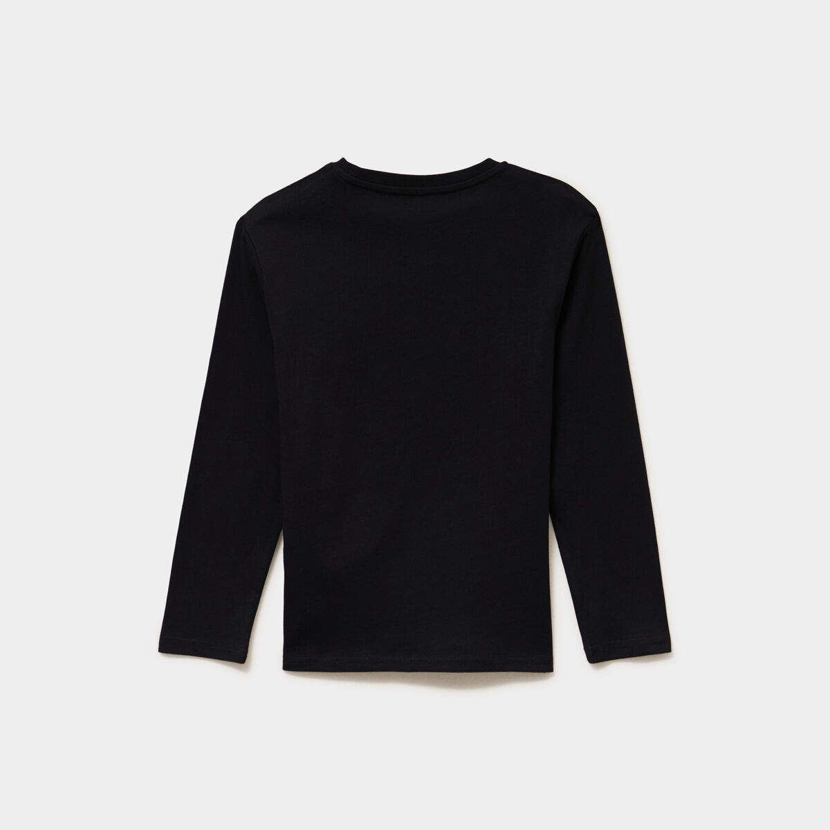 T-shirt manches longues coton noir gar&ccedil;on