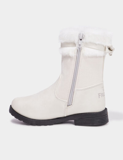Bottes fourrées Reine des neiges sable fille