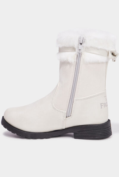 Bottes fourrées Reine des neiges sable fille