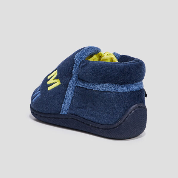 Chaussons bottillons Isotoner bleu bébé garçon