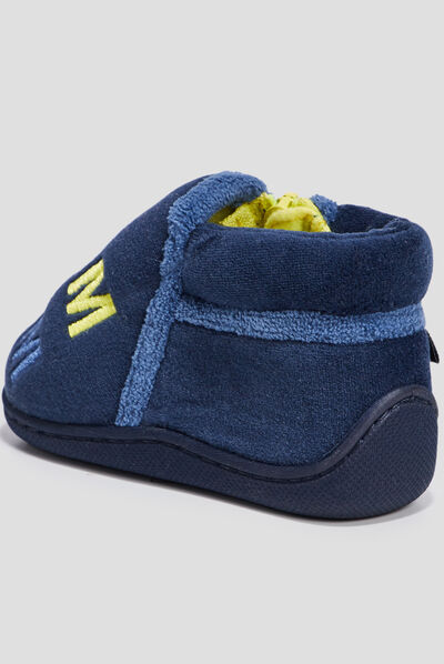 Chaussons bottillons Isotoner bleu bébé garçon