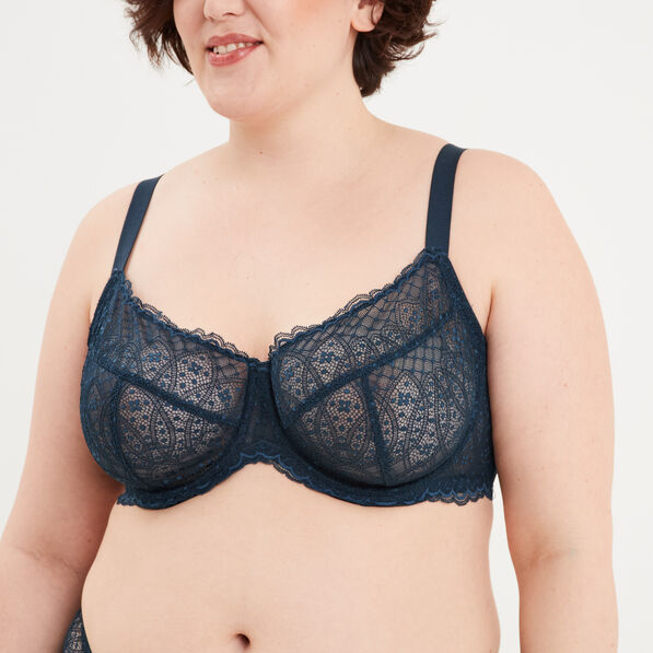 soutien gorge emboitant en dentelle bleu canard femmegt Soutien-gorge emboîtant en dentelle bleu canard femme grande taille