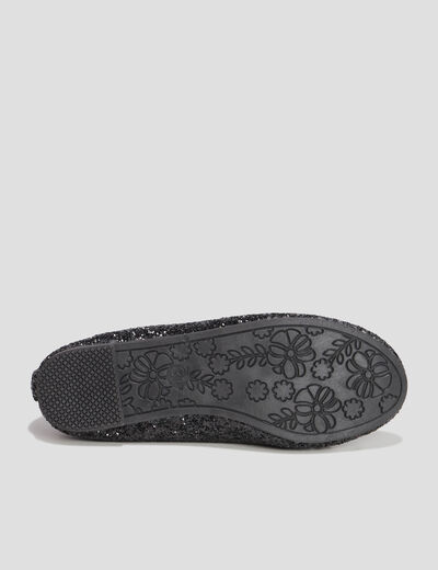 Ballerines à paillettes noir fille