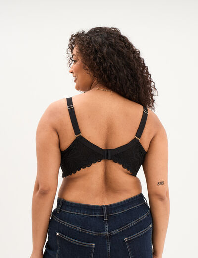 Soutien-gorge embo&icirc;tant dentelle noir femme grande taille
