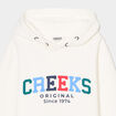 Sweat &agrave; capuche hoodie 1 poche Creeks blanc gar&ccedil;on