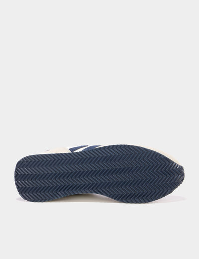 Baskets bi-mati&egrave;re &agrave; lacets Creeks gris clair femme