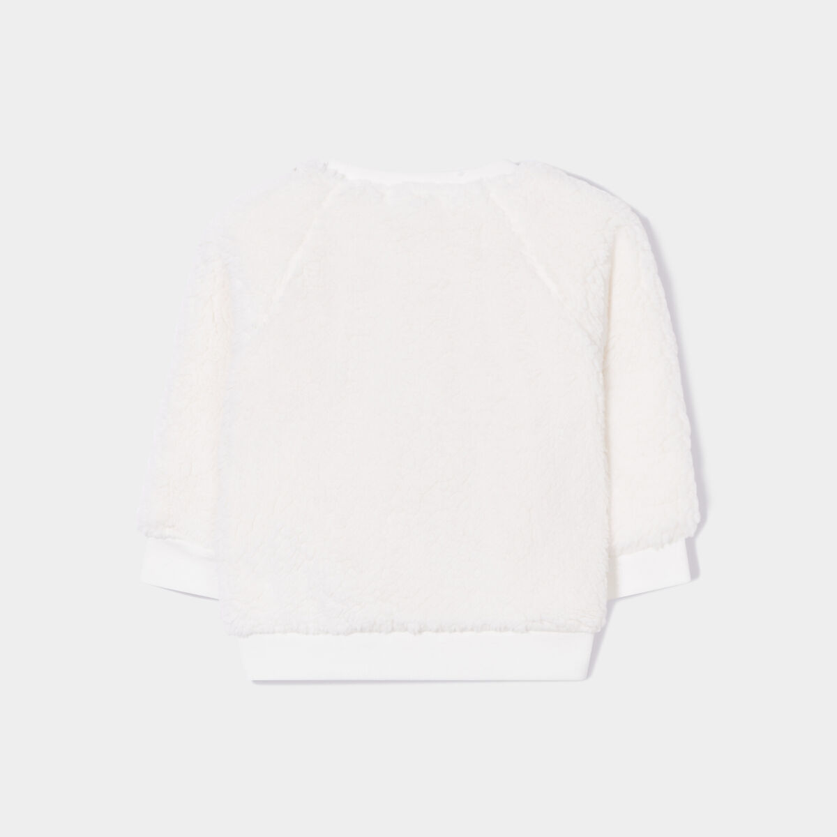 Sweat manches longues blanc bébé fille