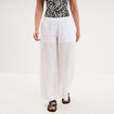 Pantalon de plage voile de coton blanc femme