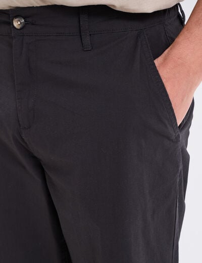 Pantalon chino relax coton gris foncé homme