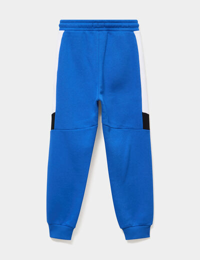 Pantalon de jogging regular molletonn&eacute; bleu roi gar&ccedil;on