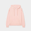 Sweat hoodie molleton &agrave; capuche rose poudr&eacute;e femme