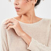 Pull manches longues sable femme