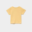T-shirt col tunisien manches courtes jaune b&eacute;b&eacute; gar&ccedil;on