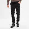 Pantalon cargo slim noir homme