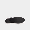 Bottines chelsea talons croco noir femme