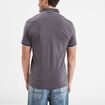 Polo manches courtes 1 poche coton gris foncé homme