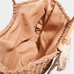 Sac à main tressé détail noeud marron clair femme