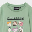 Ensemble pyjama pantalon coton Minecraft vert gar&ccedil;on