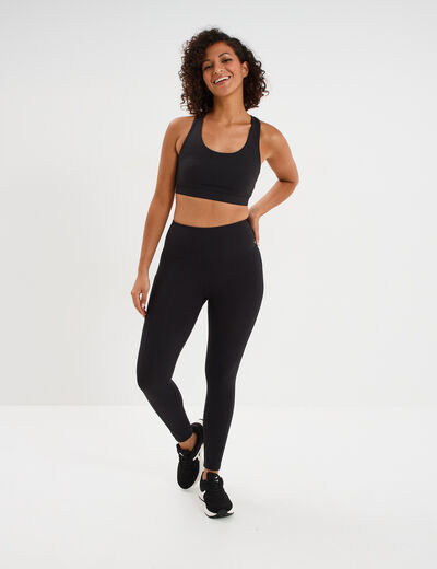 Brassi&egrave;re de sport dos nageur noir femme