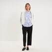 Chemise l&eacute;g&egrave;re brod&eacute;e manches longues blanc femme