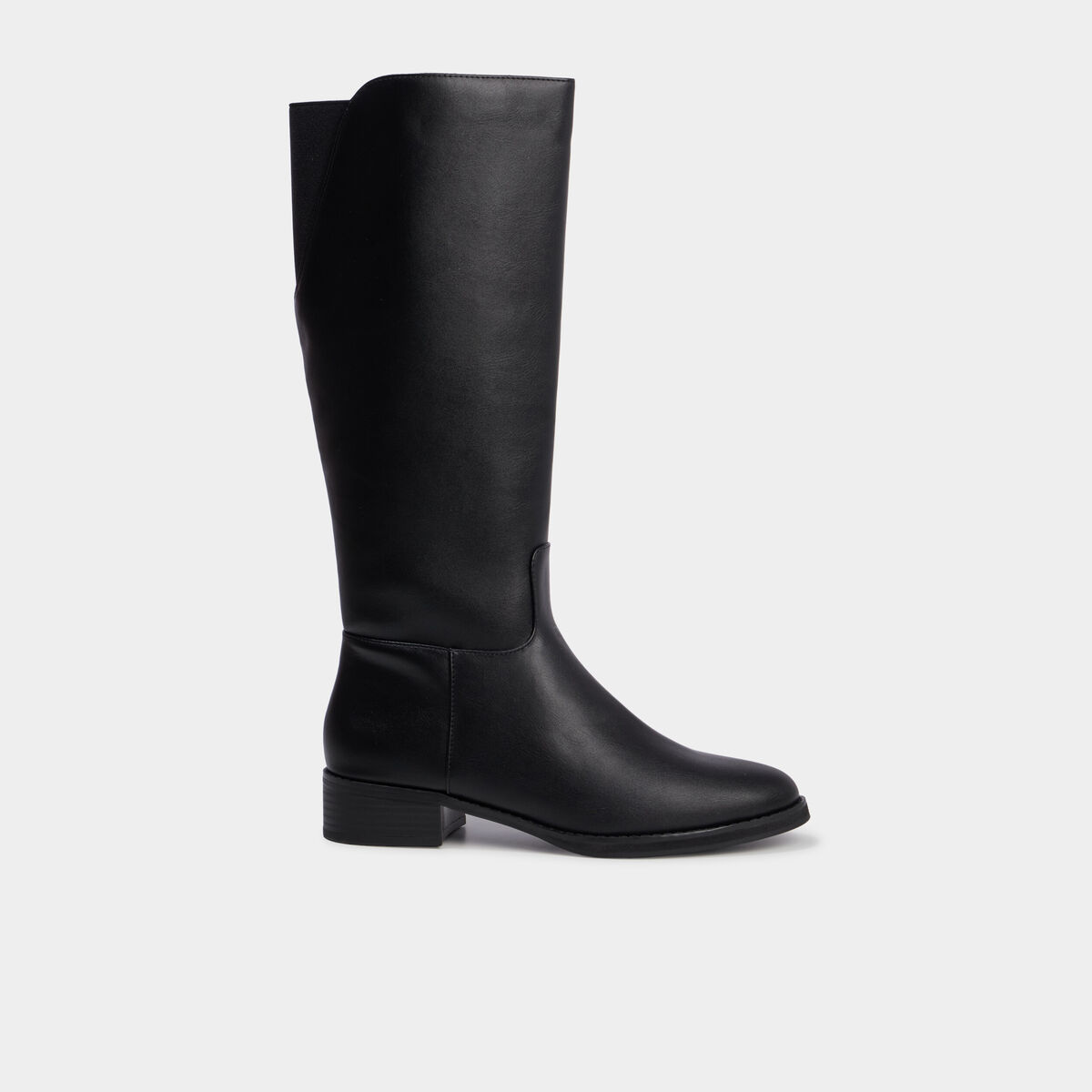 Bottes hautes petit talon noir femme