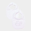 Lot 2 bavoirs coton blanc bébé