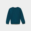 Sweat col rond oversize manches longues bleu canard gar&ccedil;on