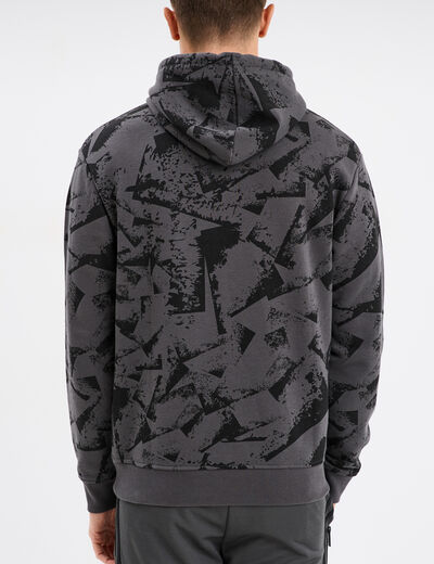 Sweat à capuche hoodie Liberto gris foncé homme