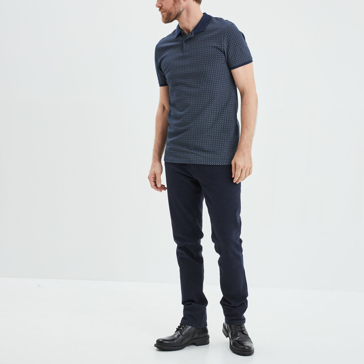 Pantalon straight 5 poches Liberto bleu foncé homme