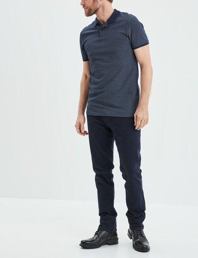 Pantalon straight 5 poches Liberto bleu foncé homme