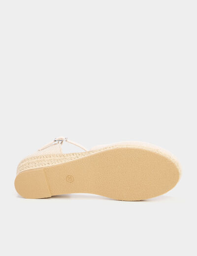 Espadrilles talons compensés blanc fille