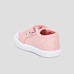 Tennis toile &agrave; scratchs semelle souple rose b&eacute;b&eacute; fille