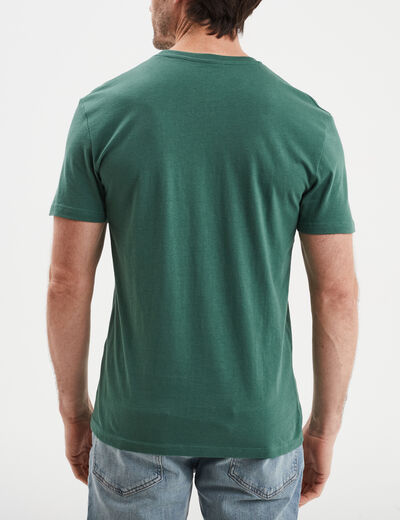 T-shirt en coton manches courtes vert menthe homme