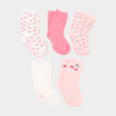 Lot 5 paires chaussettes rose b&eacute;b&eacute; fille