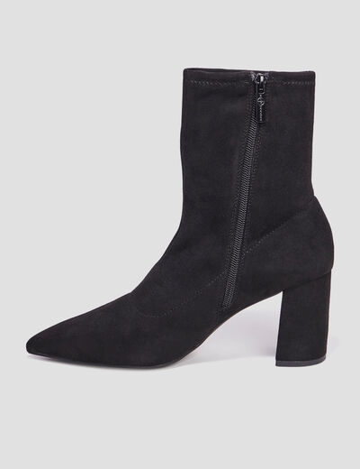 Bottines à talons bouts pointus noir femme