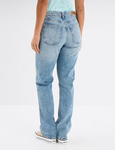 Jeans straight 5 poches coton Creeks denim double stone femme