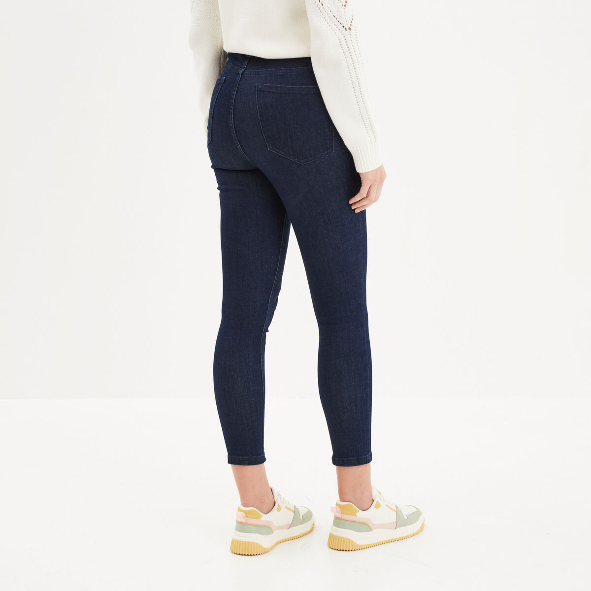 Jeans skinny 7/8ème denim brut femme